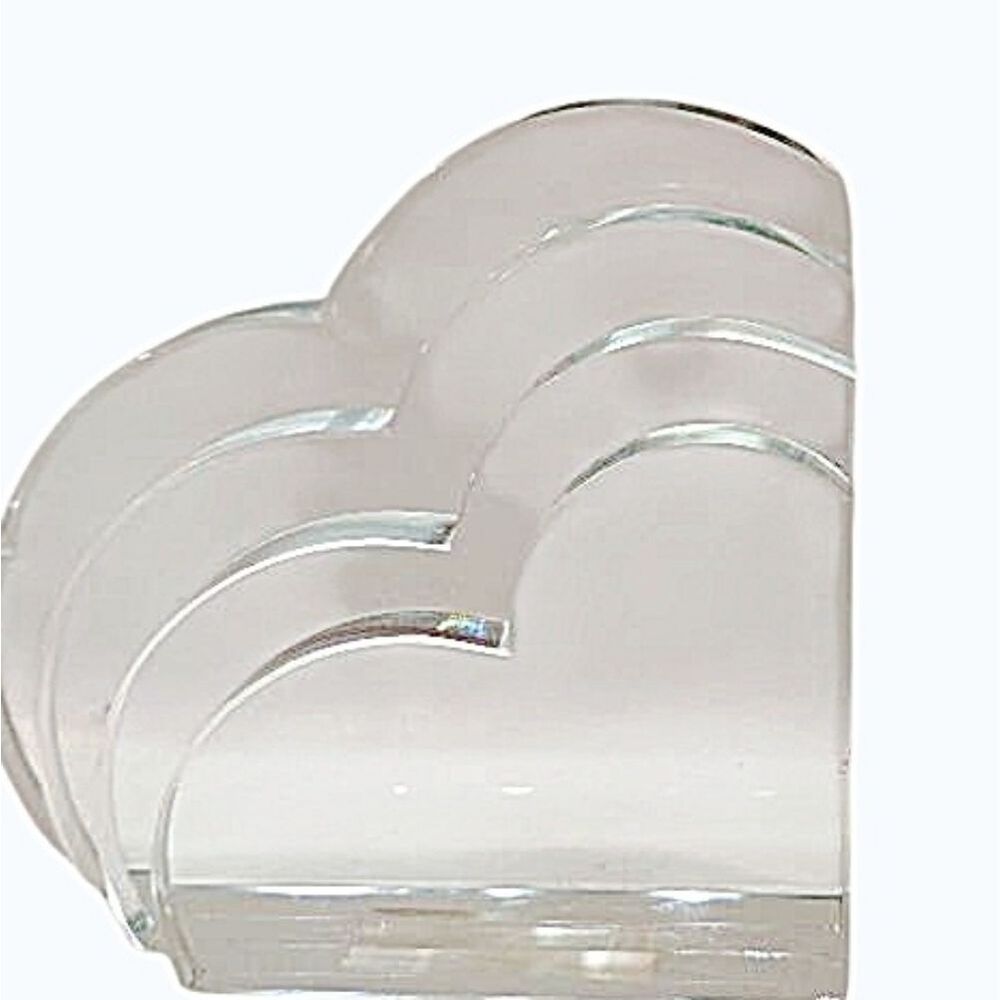 At Home Clear Heart-Shaped Acrylic Decor